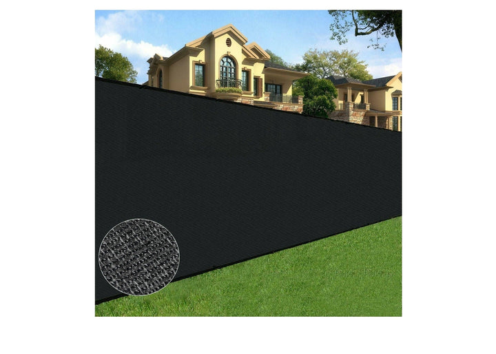 BOEN 6-ft H x 50-ft W Black Polyethelene Chain Link Fence Screen