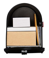 Gibraltar Mailboxes Elite Large, Steel, Post Mount Mailbox, Black, E1600B00