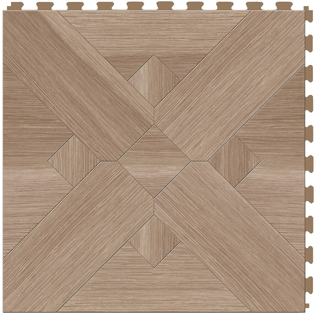 Perfection Floor Tile Bordeaux Wood Collection Bordeaux Elm/Satin 20-in x 20-in Water Resistant Interlocking Luxury Flooring (16.7-sq ft)
