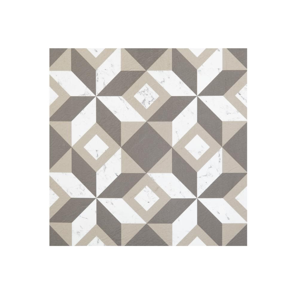 Achim Retro Prism Marble 12-in x 12-in Peel-and-Stick Vinyl Tile Flooring, 20-sq ft Carton