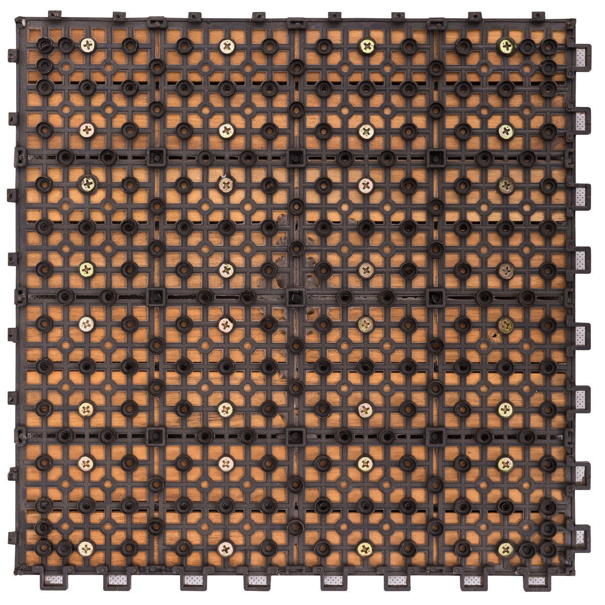 VIFAH 11-in W x 11-in L x 1-in T Interlocking Vinyl/Plastic Gym Floor Tile (9-sq ft) (10-Pack)