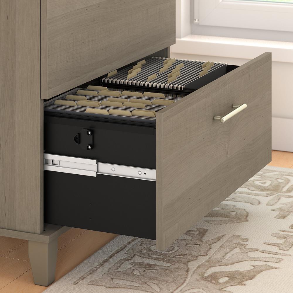 Bush Furniture Somerset Ash Gray 2-Drawer 29.72-in File Cabinet