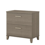 Bush Furniture Somerset Ash Gray 2-Drawer 29.72-in File Cabinet