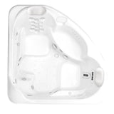 Millennium 8 - 72 in. Acrylic Center Drain Corner Drop-In Air Bath/ Whirlpool Bathtub with Heater in White - Super Arbor