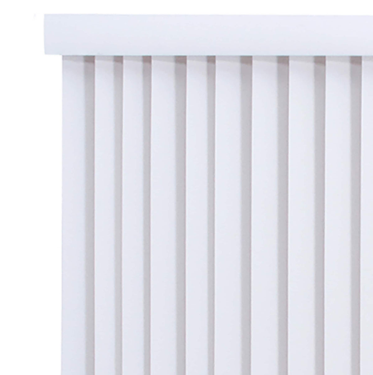 Project Source Room Darkening Vertical Blinds, 3.5-in Slat, 104-in W x 84-in L, Cordless White Vinyl