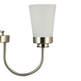 Project Source Aldridge 3-Light Brushed Nickel Modern/Contemporary Chandelier, 18.87-in W x 22.25-in H