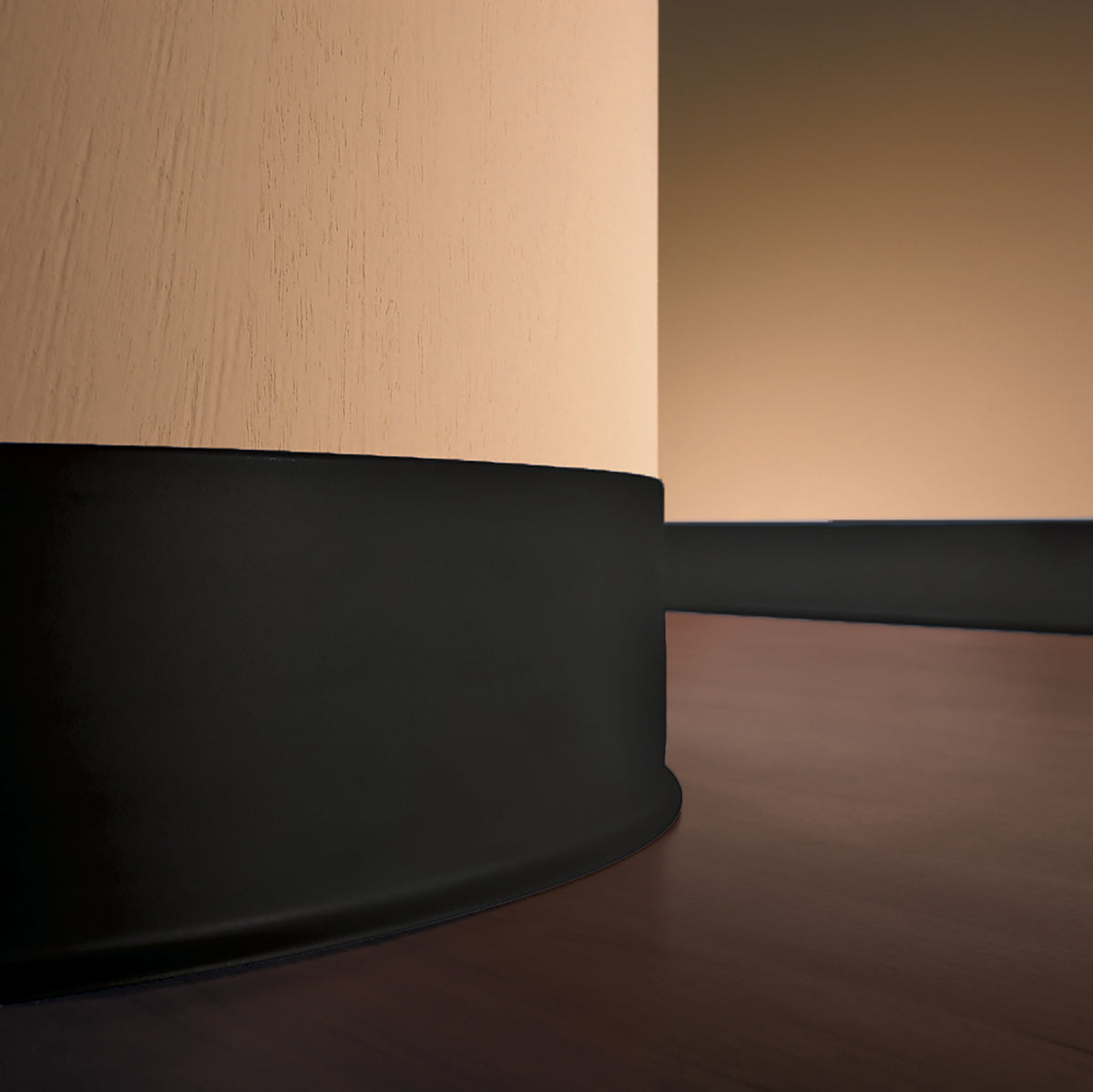 Flexco 4-in Black Dahlia Vinyl Floor Base, 48-in Length