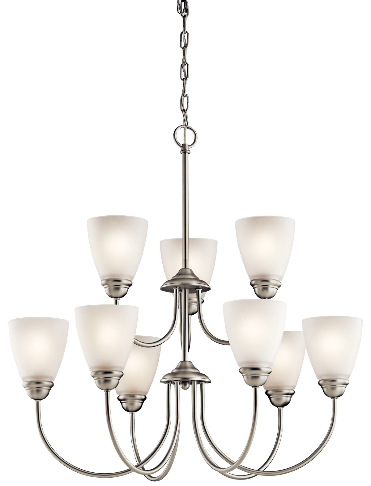 Kichler Jolie 9-Light Brushed Nickel Transitional Chandelier