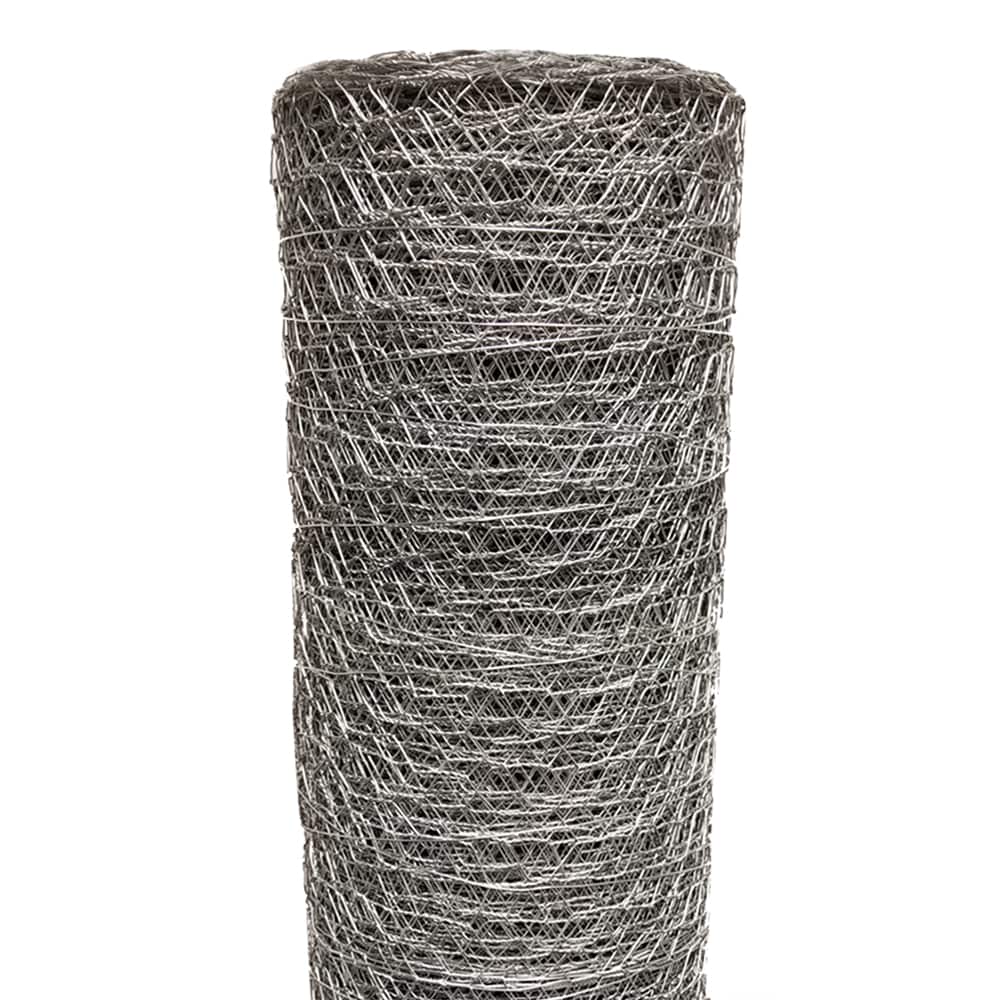 Acorn International Galvanized Poultry Netting 50ft x 4ft - 20-Gauge Steel
