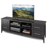 CorLiving Jackson Transitional Black Tv Cabinet (Accommodates TVs up to 80-in)