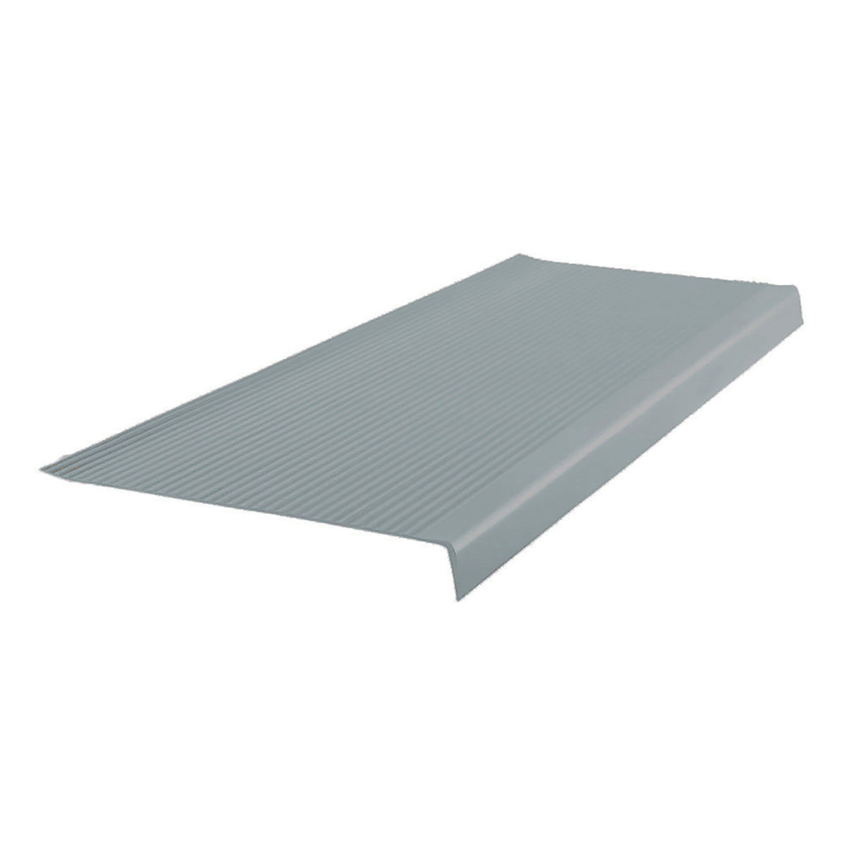 Flexco VT Series 12-in x 48-in Medium Gray Stair Tread