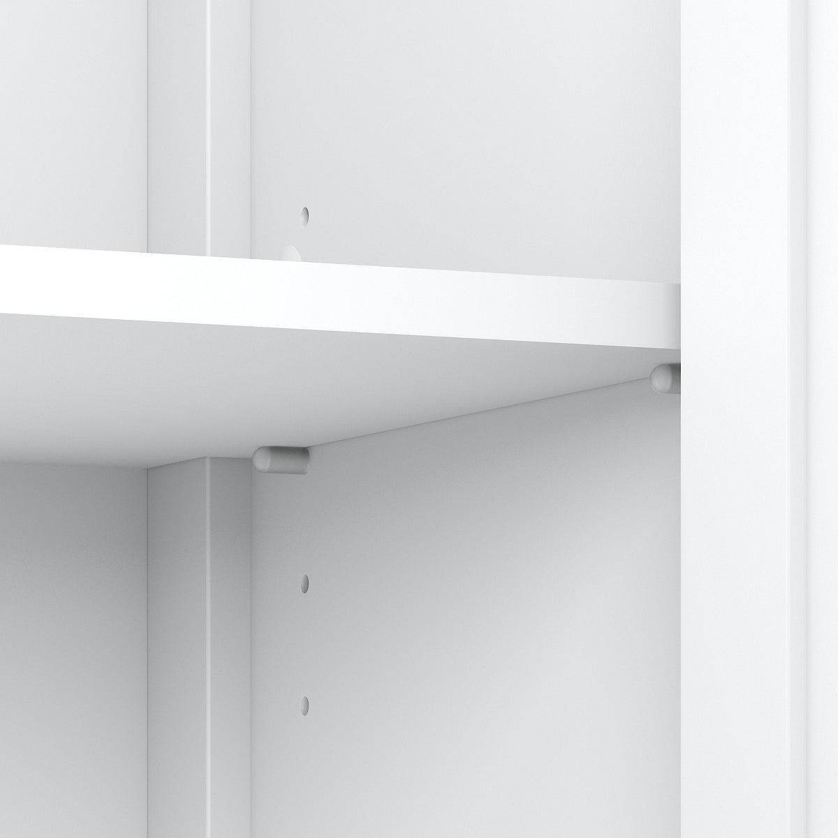 Bush Furniture Mayfield 30.79-in W x 30-in H Wood Composite Pure White/Shiplap Gray Freestanding Utility Storage Cabinet