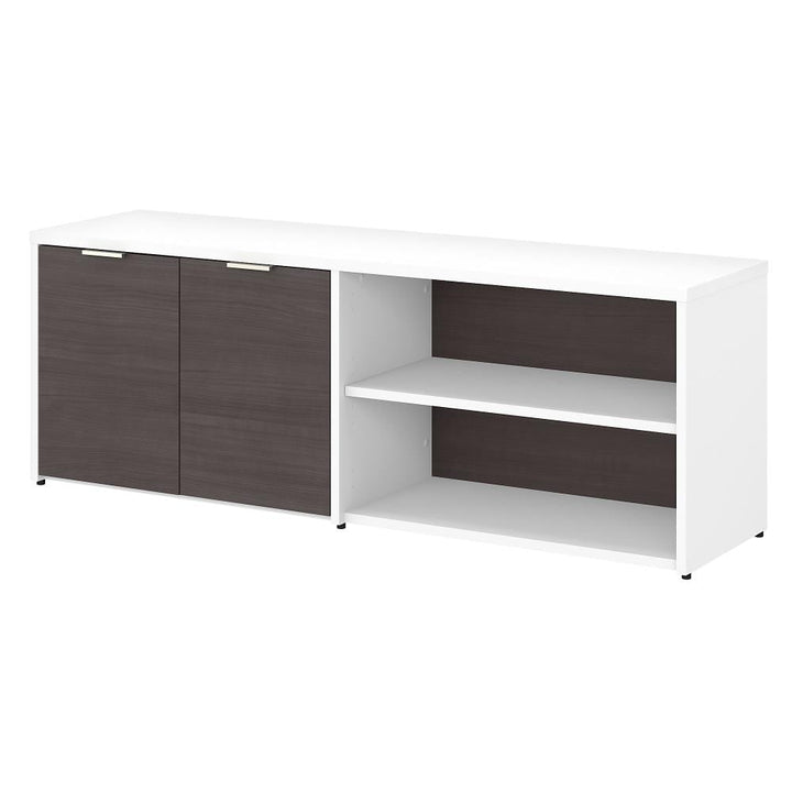Bush Business Furniture Jamestown White/Storm Gray 4-Shelf Office Cabinet