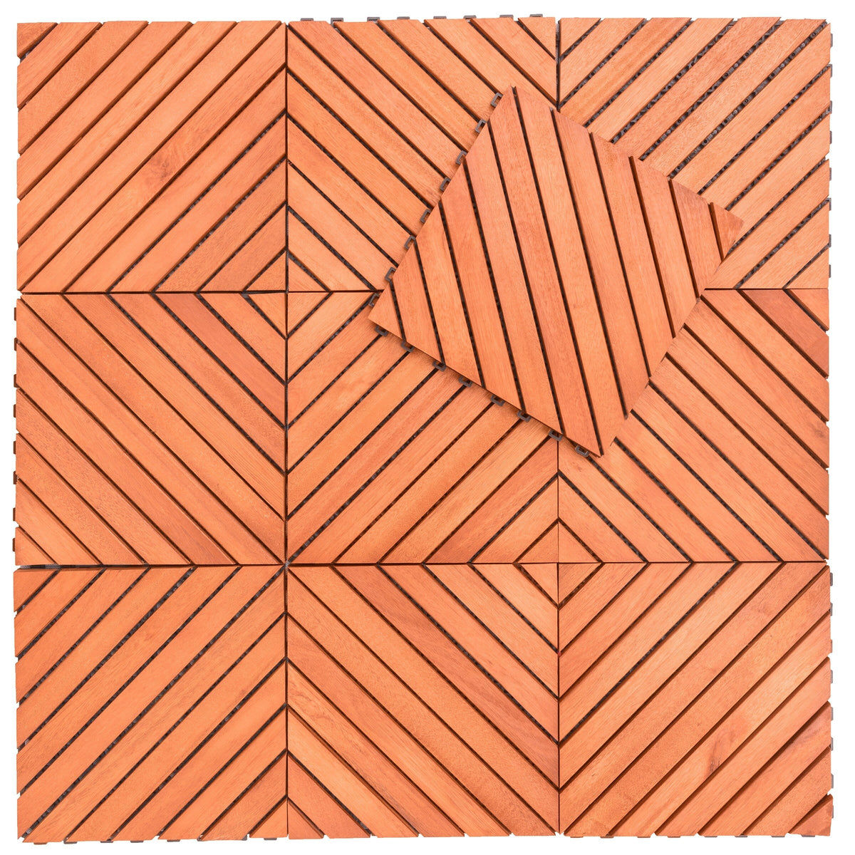 VIFAH 11-in W x 11-in L x 1-in T Vinyl/Plastic Gym Floor Tile (9-sq ft) (10-Pack)