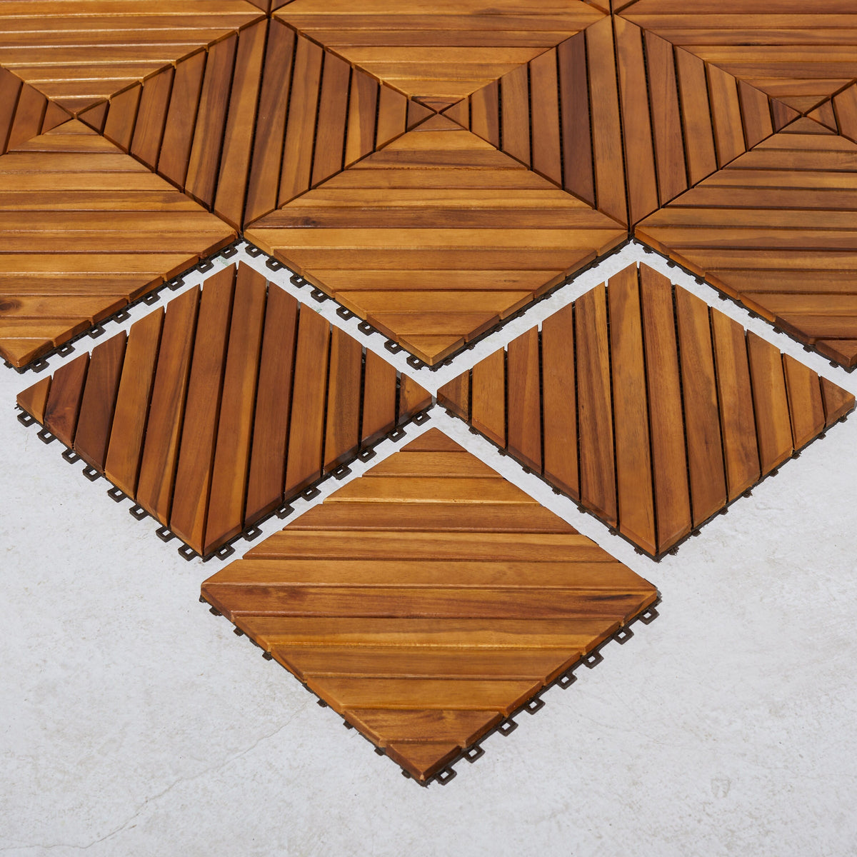 VIFAH 11-in W x 11-in L x 1-in T Interlocking Vinyl/Plastic Gym Floor Tile (9-sq ft) (10-Pack)