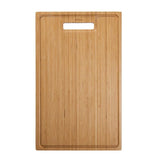 19.5 in. x 12 in. Rectangle Organic Solid Bamboo Cutting Board for Kitchen Sink