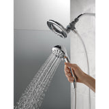 In2ition Two-in-One 4-Spray 6.1 in. Dual Wall Mount Fixed and Handheld Shower Head in Chrome - Super Arbor