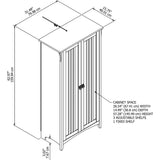 Bush Furniture Salinas 31.5-in W x 62.95-in H Wood Composite Cape Cod Gray Freestanding Utility Storage Cabinet