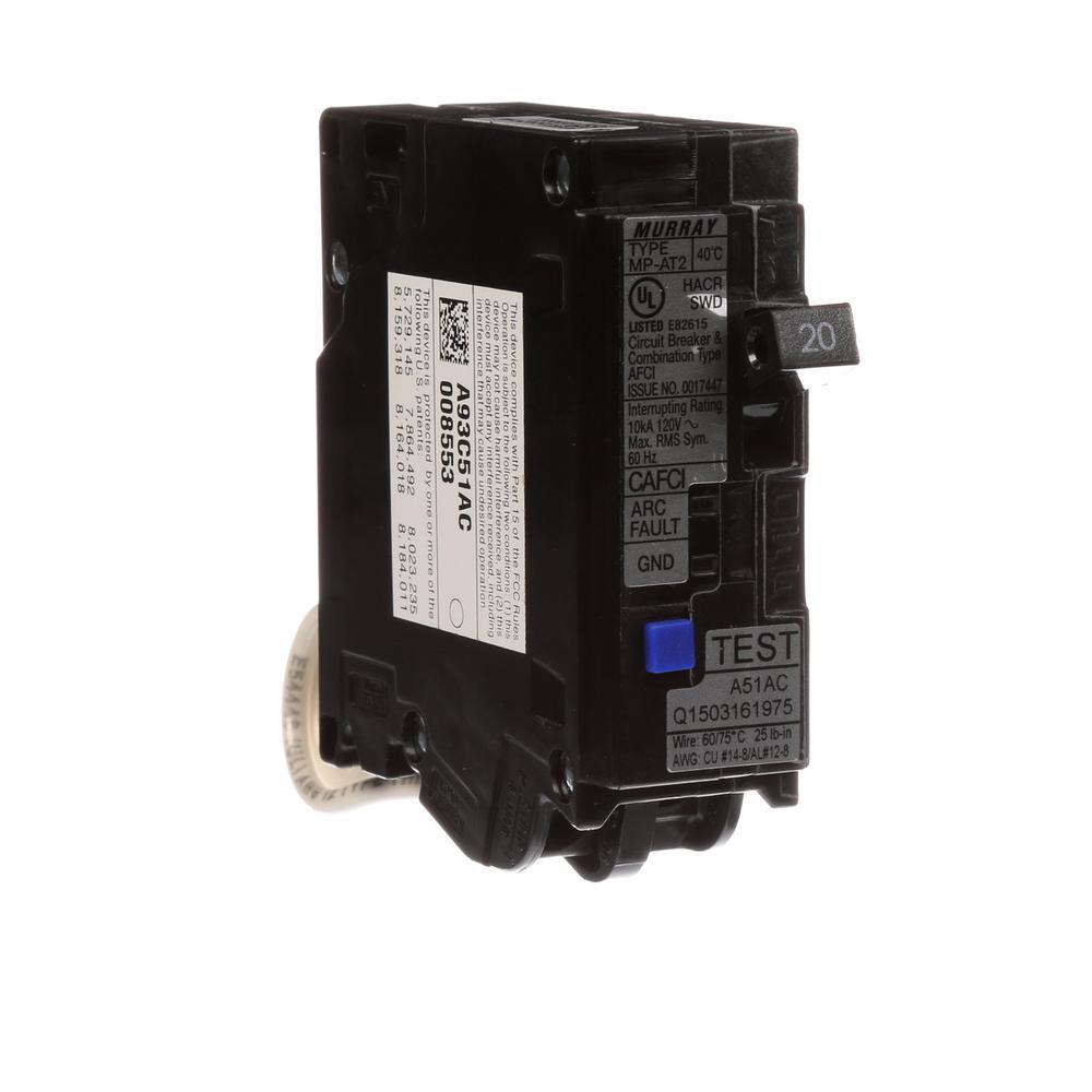 20 Amp 1 in. Single-Pole Combination AFCI Circuit Breaker - Super Arbor