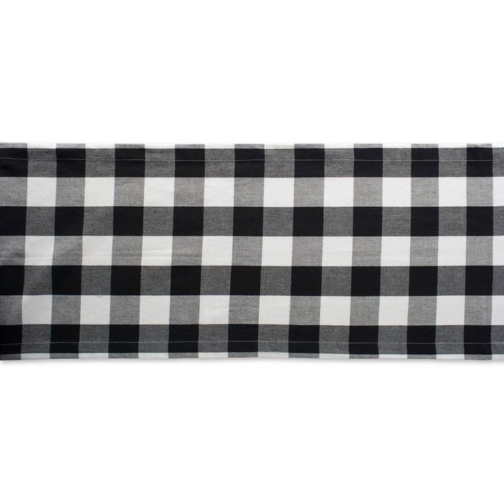 Black Buffalo Check Cotton Table Runner