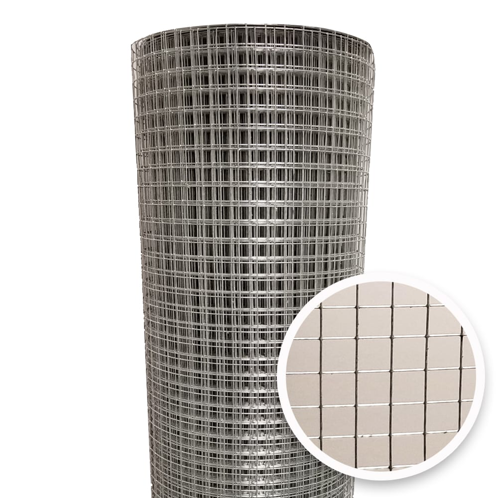 Acorn International 10-ft x 2-ft 19-Gauge Silver Rolled Fencing with Mesh Size 1/2-in x 1/2-in