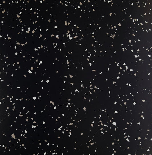 Flexco Dissipative Tile Galaxy 24-in x 24-in Glue-Down Vinyl Tile Flooring, Black Speckle (4-sq ft/Piece)