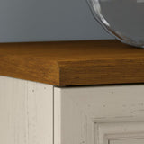 Bush Furniture Fairview 31.73-in W x 30.71-in H Wood Composite Antique White/Tea Maple Freestanding Utility Storage Cabinet