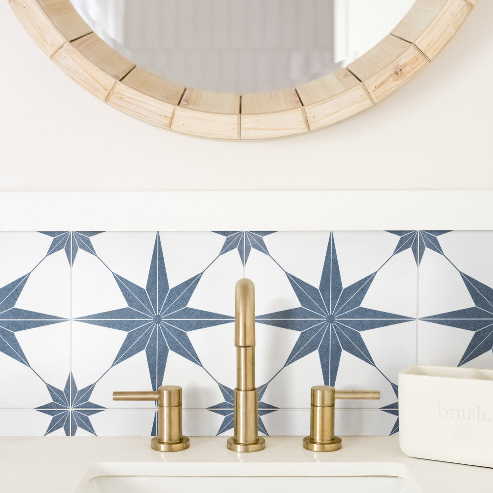 Merola Tile Stella Azul 9-3/4 in. x 9-3/4 in. Porcelain Floor and Wall Tile (10.88 sq. ft./Case)