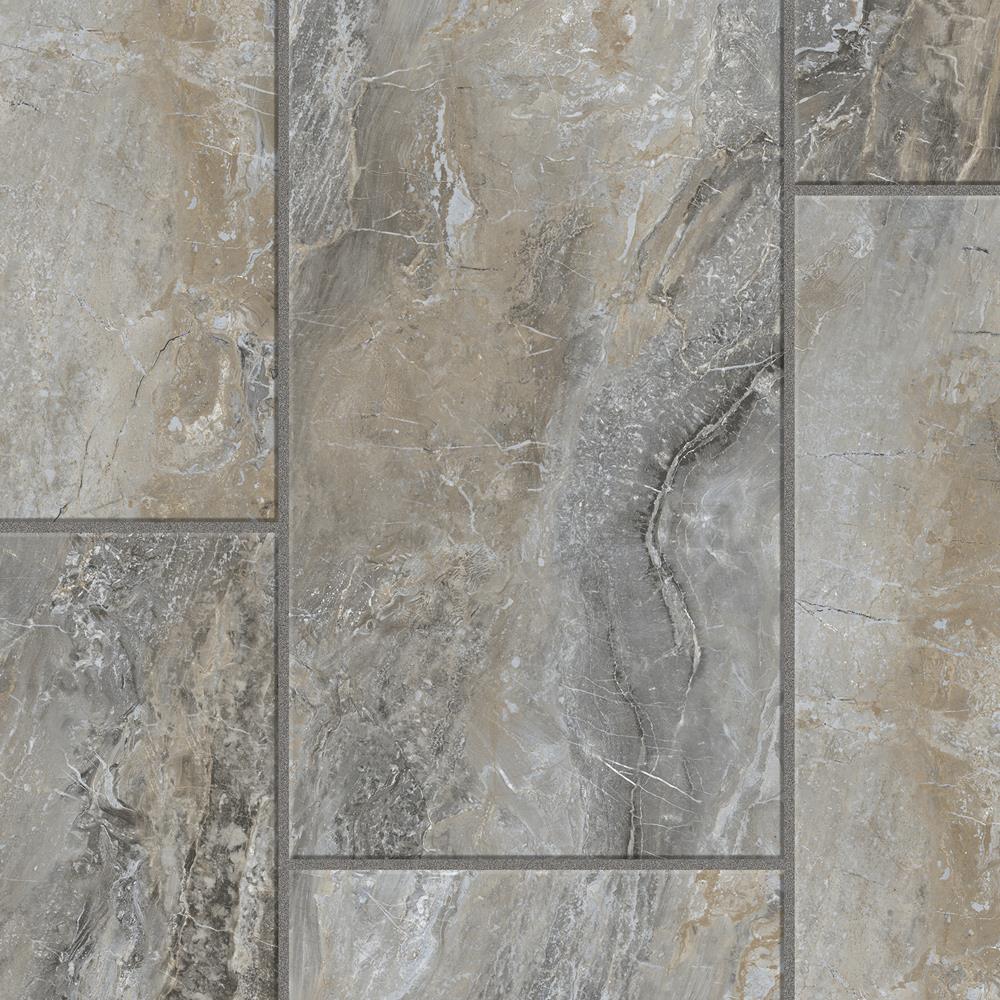 Congoleum DuraStone London Mist Winter Dawn 12-in x 24-in Groutable Water Resistant Luxury Flooring (20-sq ft)