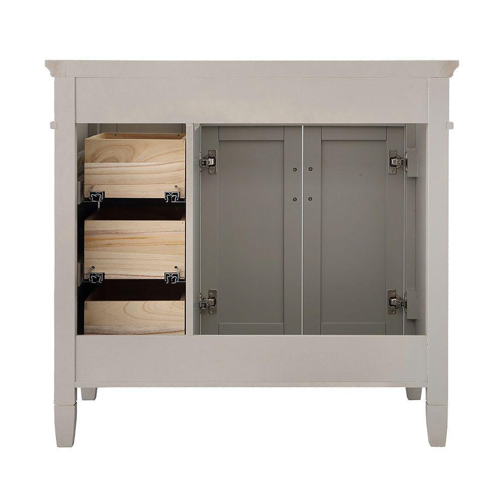 Ashburn 36 in. W x 21.75 in. D Vanity Cabinet in Grey - Super Arbor