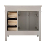 Ashburn 36 in. W x 21.75 in. D Vanity Cabinet in Grey - Super Arbor