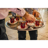 10-Cup Turkish Samovar Style Stainless Steel Double Handle Teapot Tea Maker Kettle 1.1 L and 2.5 L