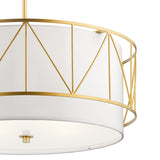 Kichler Birkleigh 4-Light Classic Gold Transitional Drum Medium Hanging Pendant Light