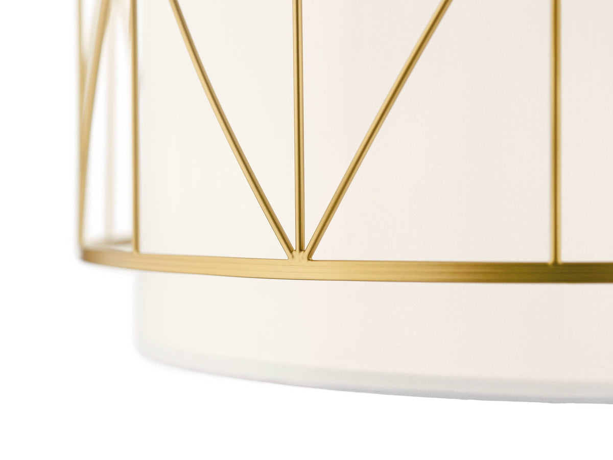 Kichler Birkleigh 4-Light Classic Gold Transitional Drum Medium Hanging Pendant Light