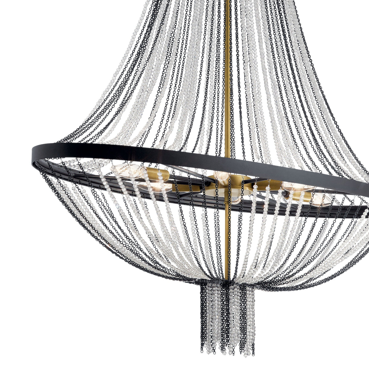 Kichler Alexia 6-Light Black Traditional Beaded Chandelier