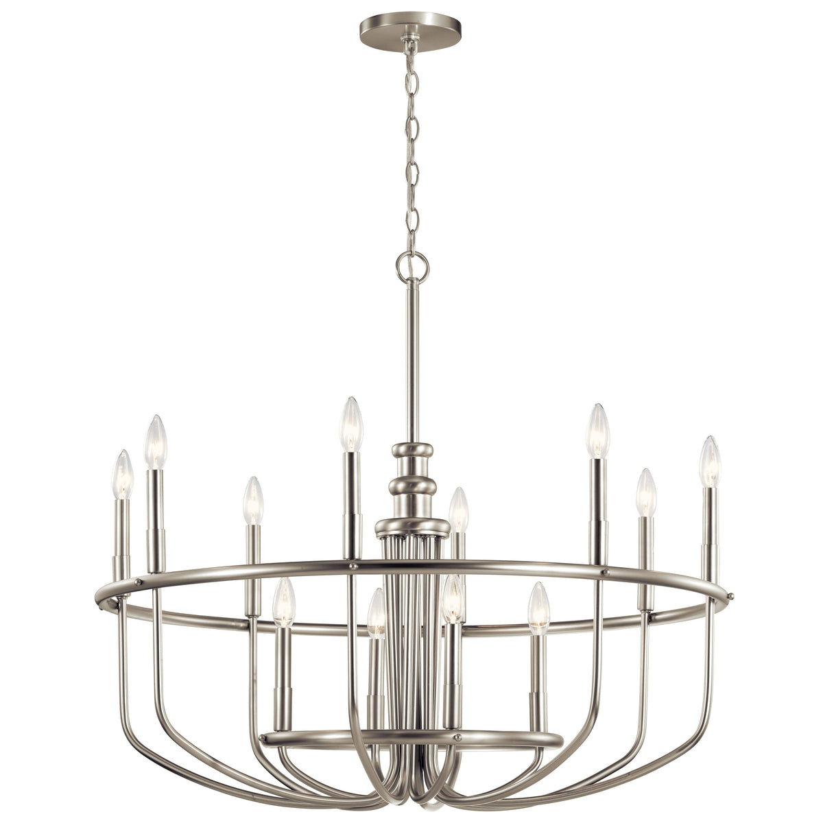 Kichler Capitol Hill 12-Light Brushed Nickel Traditional Chandelier