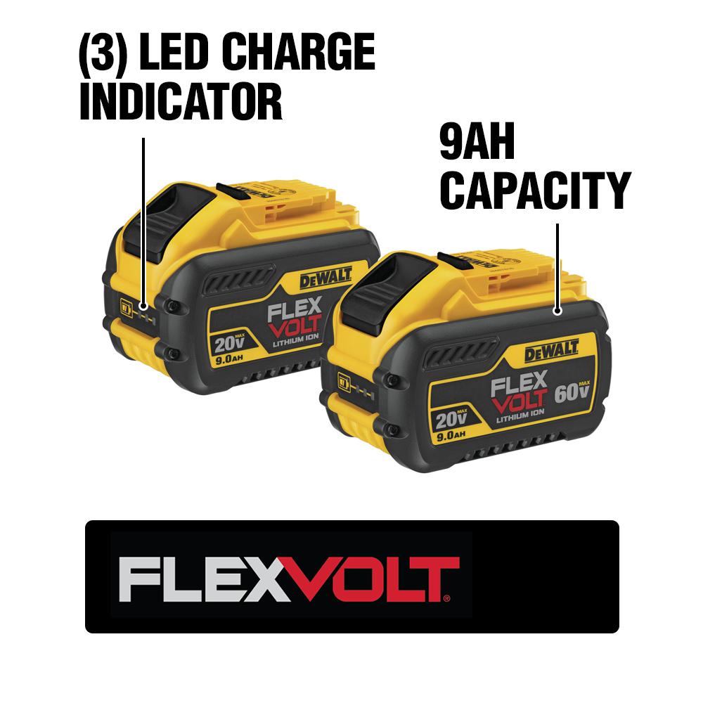 FLEXVOLT 20-Volt /60-Volt MAX Lithium-Ion 9.0Ah Battery Pack (2-Pack)