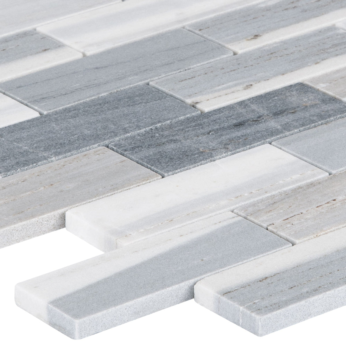 Satori Palissandro 12-in x 12-in Polished Natural Stone Marble Look Mosaic Floor and Wall Tile (0.97-sq. ft/ Piece)