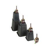 Adjustable 8-Piece Black Bed Risers Set - Super Arbor