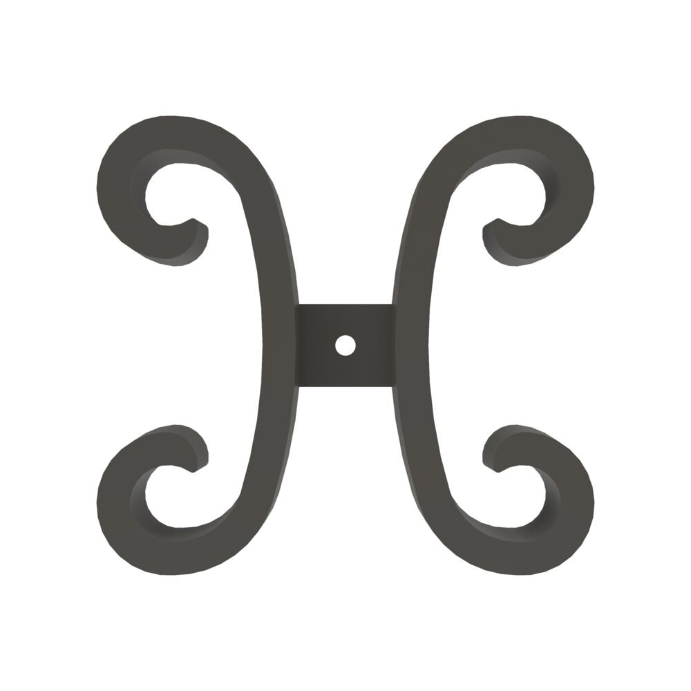 Freedom 0.8-in Pewter Metal Butterfly Scroll For Metal Fence