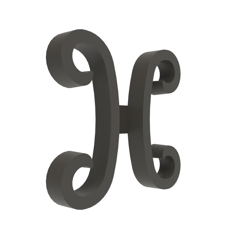 Freedom 0.8-in Pewter Metal Butterfly Scroll For Metal Fence