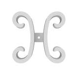 Freedom 0.8-in White Metal Butterfly Scroll For Metal Fence