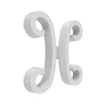 Freedom 0.8-in White Metal Butterfly Scroll For Metal Fence