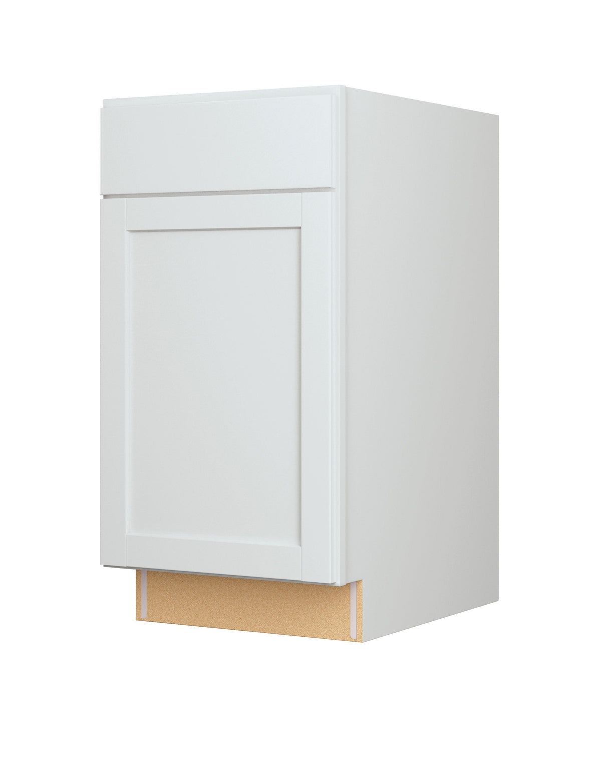 Diamond NOW Arcadia 18-in W x 35-in H x 23.75-in D White 1-Drawer Pull-out Wastebasket Base Fully Assembled Cabinet (Recessed Panel Shaker Style)