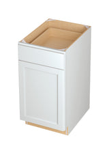 Diamond NOW Arcadia 18-in W x 35-in H x 23.75-in D White 1-Drawer Pull-out Wastebasket Base Fully Assembled Cabinet (Recessed Panel Shaker Style)