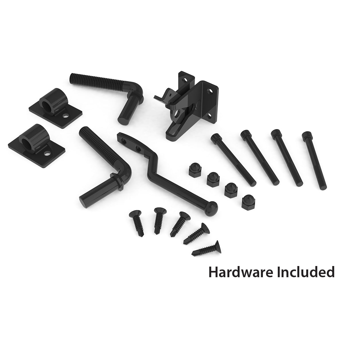 Ironcraft Euro Black Powder-coated Steel Flat-top Decorative Fence Gate