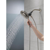 In2ition Two-in-One 4-Spray 6.1 in. Dual Wall Mount Fixed and Handheld Shower Head in Brushed Nickel