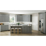 Home Decorators Collection Washington Veiled Gray Plywood Shaker Assembled Base Kitchen Cabinet FH 2 ROT Sft Cls L 12 in W x 24 in D x 34.5 in H