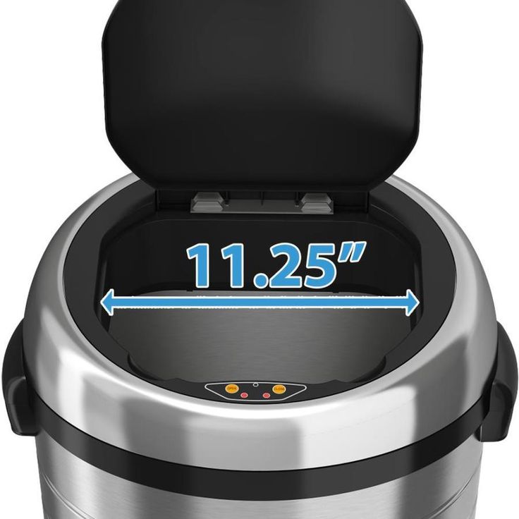 iTouchless 18-Gallon Stainless Steel Metal Touchless Trash Can with Lid