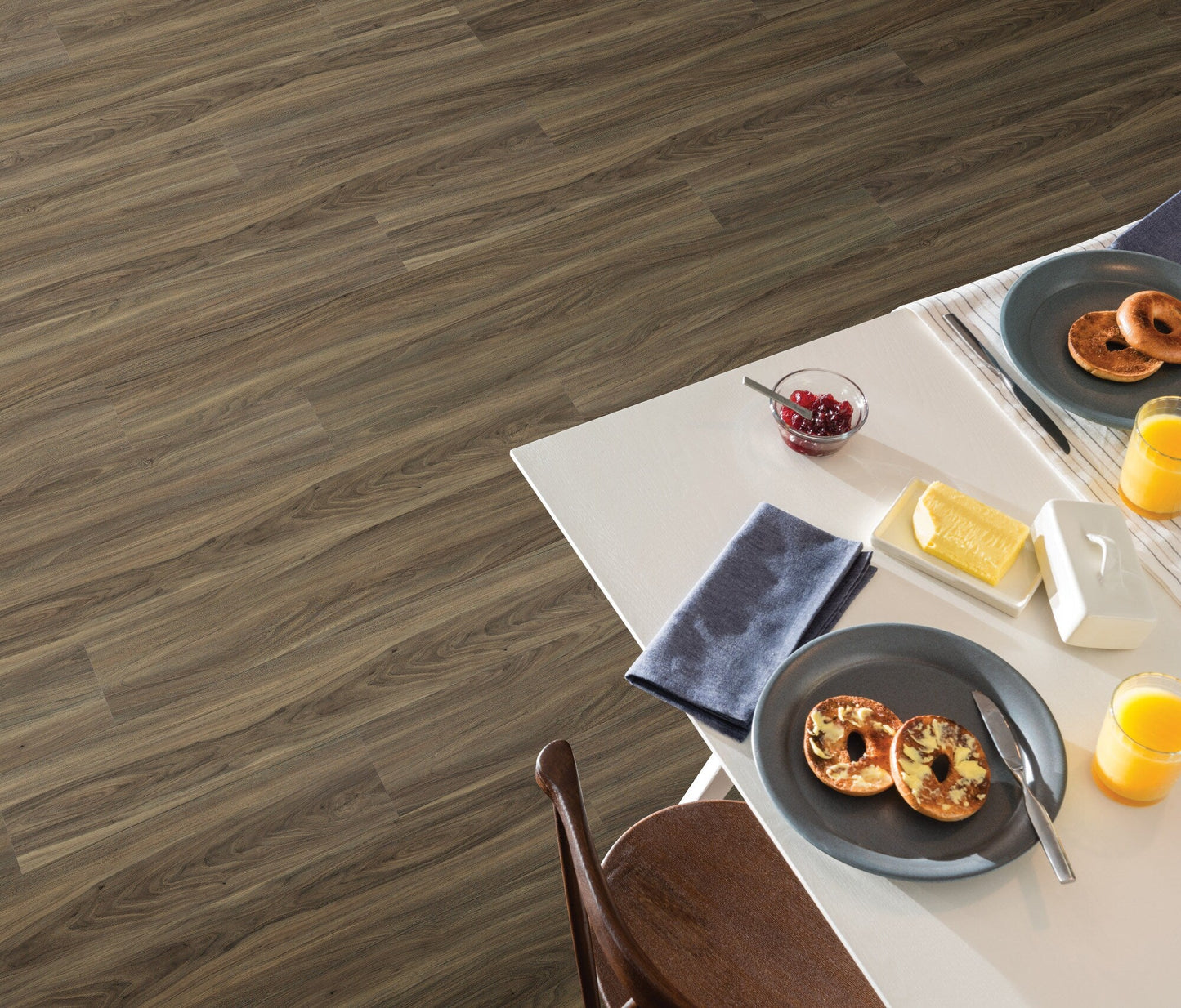 Shaw Newcastle Chateau Walnut 7-in Wide x 4-4/5-mm Thick Waterproof Interlocking Luxury Vinyl Plank Flooring (18.68-sq ft)